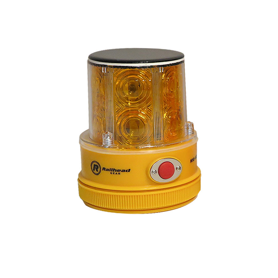 Amber M18 Solar Flashing 3 rows LEDs – Railhead Corporation