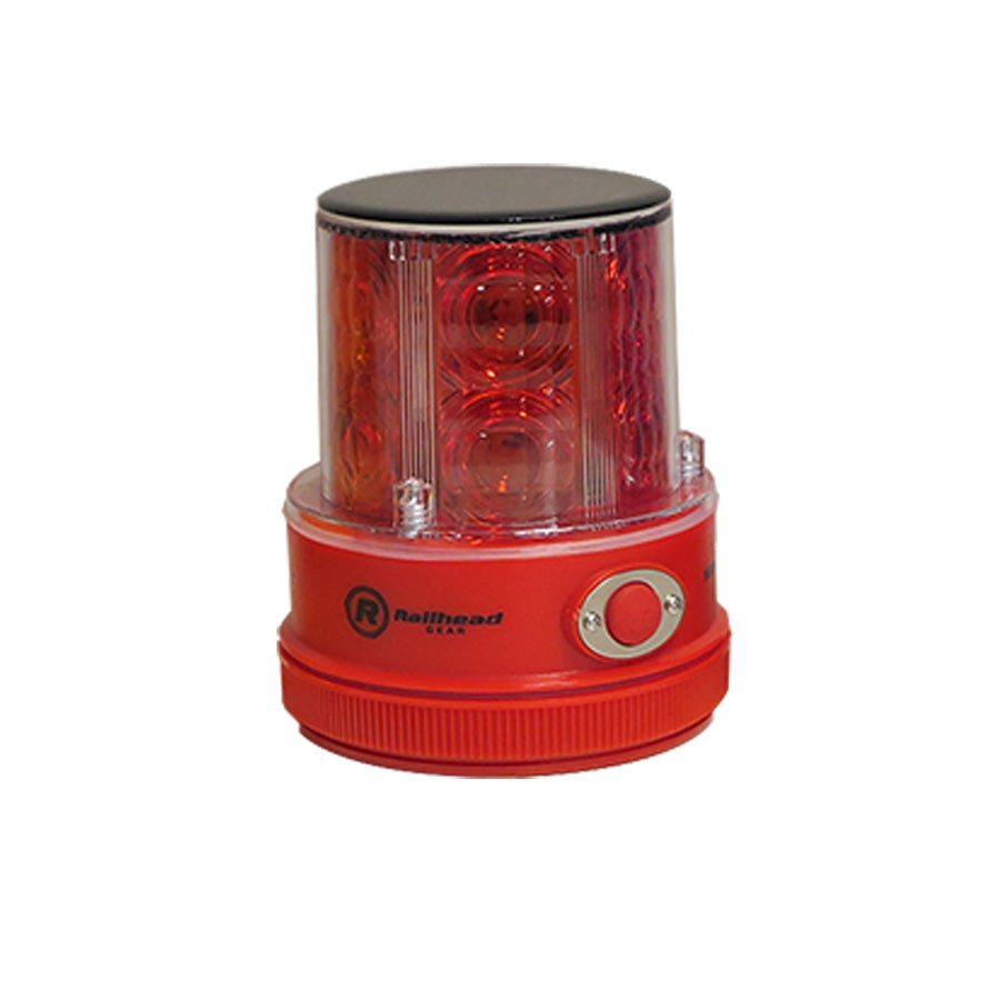 Red M18 Solar Flashing 2 rows LEDs – Railhead Corporation