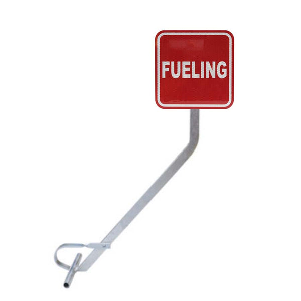 Econ Clamp with Red 12x12 Fueling sign, HIP reflective