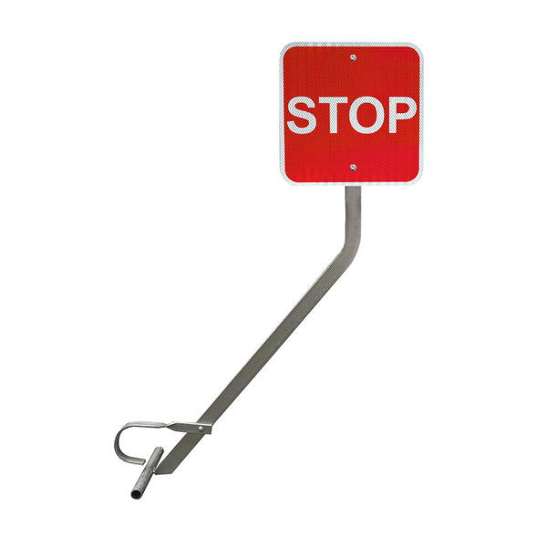 Econ clamp with 12x12 Red STOP sign, HIP reflective