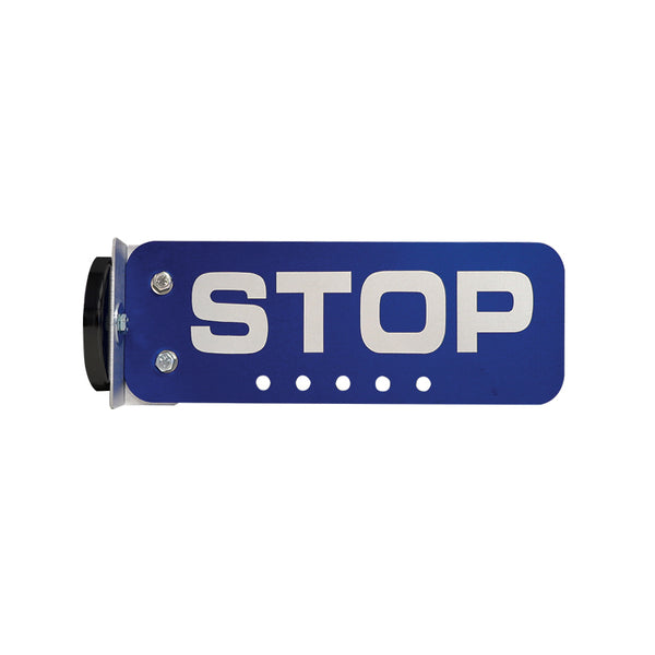 11x4 Sign Blue Stop, HIP reflective with magnet and bracket