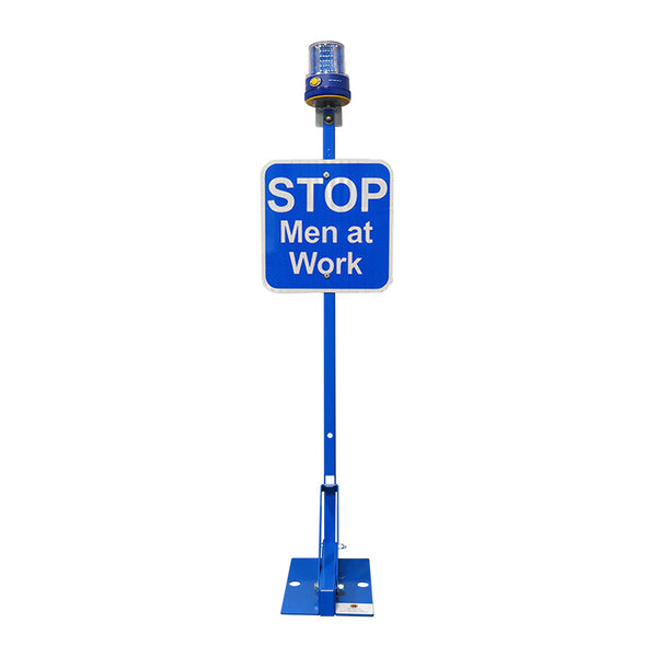 Permanent mount KE-125 Blue with Stop Men at Work
