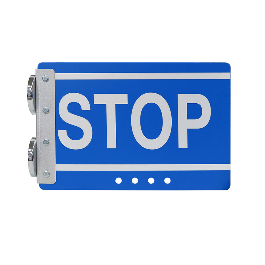 Not Engineering Sign Blue plastic sign 14 3/4x10 STOP engineer grade reflective with 2- 90 ...