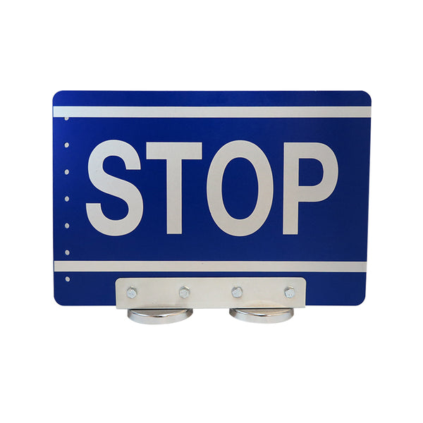 Reflective Stop Sign Bracket with 2 magnets on bottom
