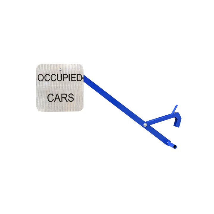 Car Sign For Oap Portable Clamp Blue W/ 12x12 White Occupied Car sign black lettering ...