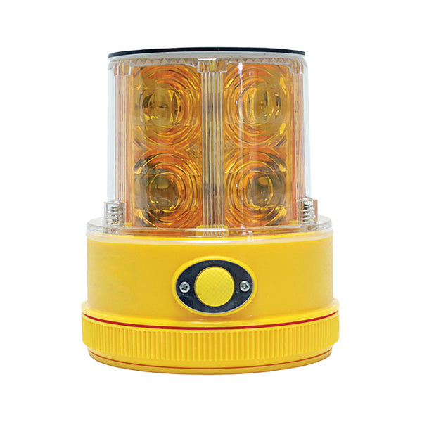 Amber M18 Solar Flashing 3 rows LEDs