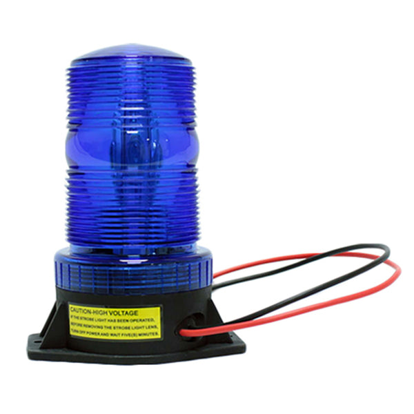 Blue 120V AC Flange Mount LED Strobe 250 lumens