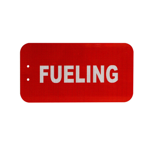 17.75 x 9 1/4 Red Fueling sign double sided HIP reflective