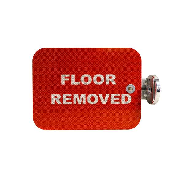 RED 12x9 Floor Removed Alum. HIP reflective double sided with magnet