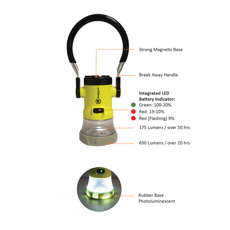 Trainman Lantern Clear LED With Magnet (3 C Batteries Not Included