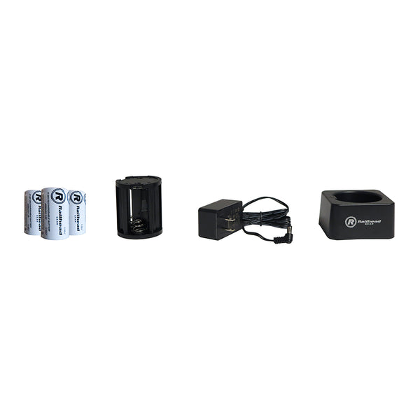 TL2020/TL2024 rechargeable charging kit with charging base, battery cage, 2Ah wall adapter, 6 batteries