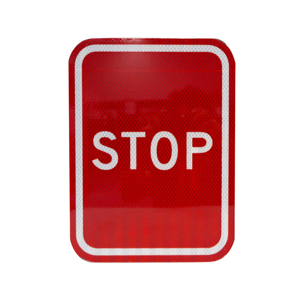 9"x12" RED "STOP" SIGN, HIP REFLECTIVE